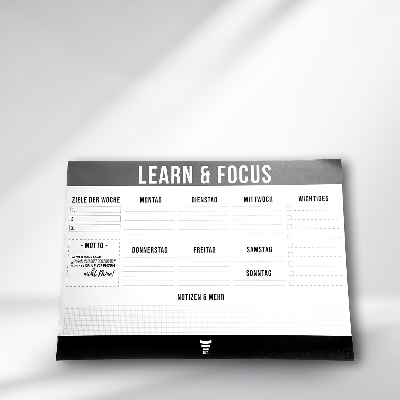 schreibtischunterage learn and focus