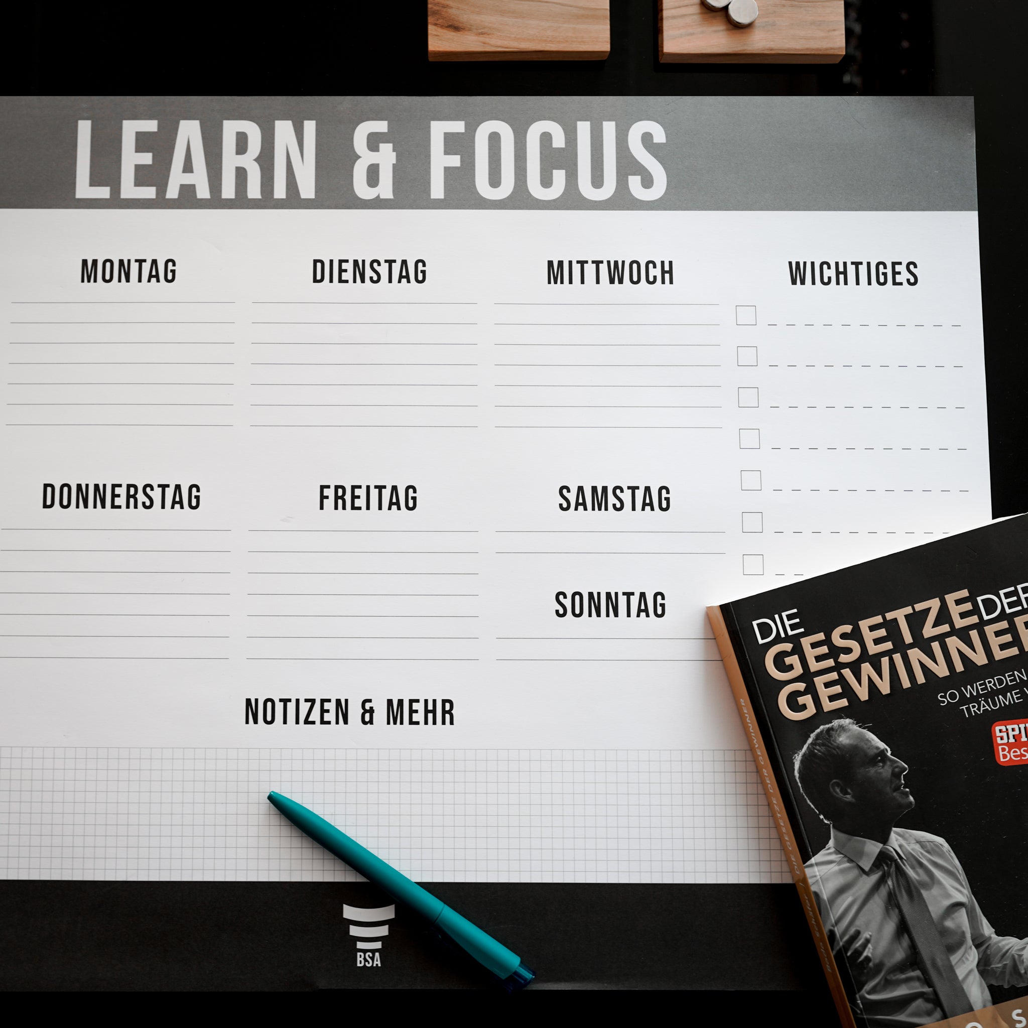 Schreibtischunterlage - Learn & Focus